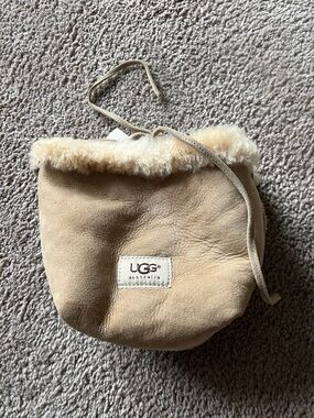 UGG Suede Mini Drawstring Bag in Chestnut Beige